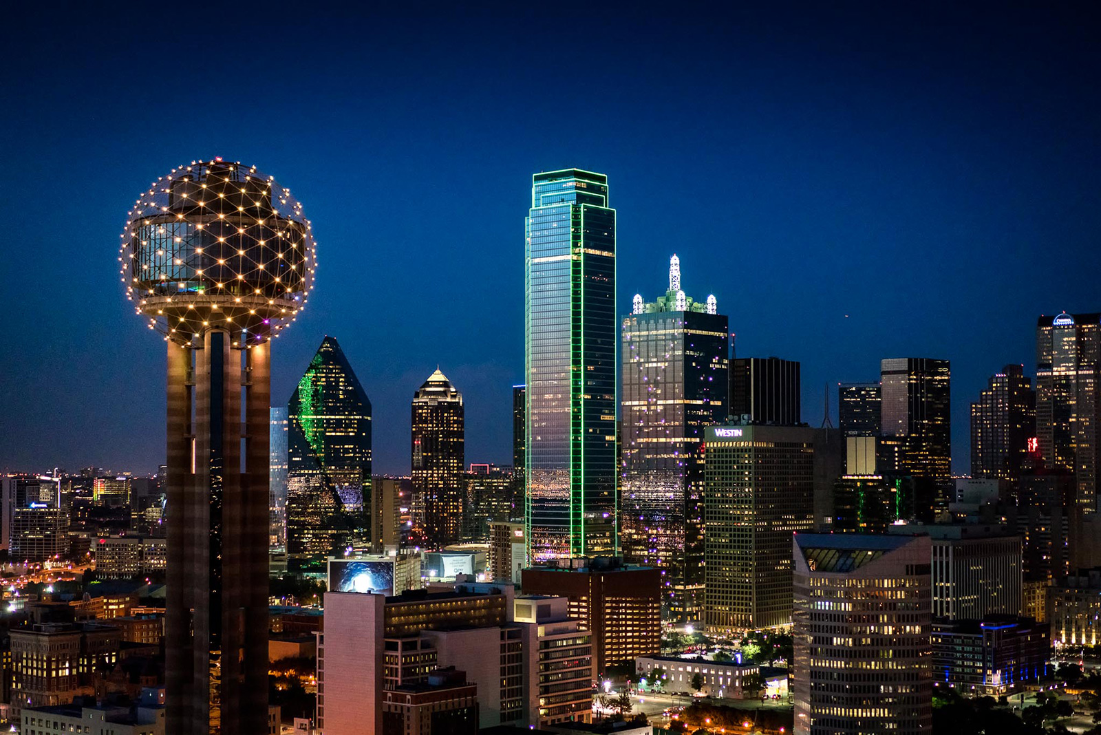 The City of Dallas at Night